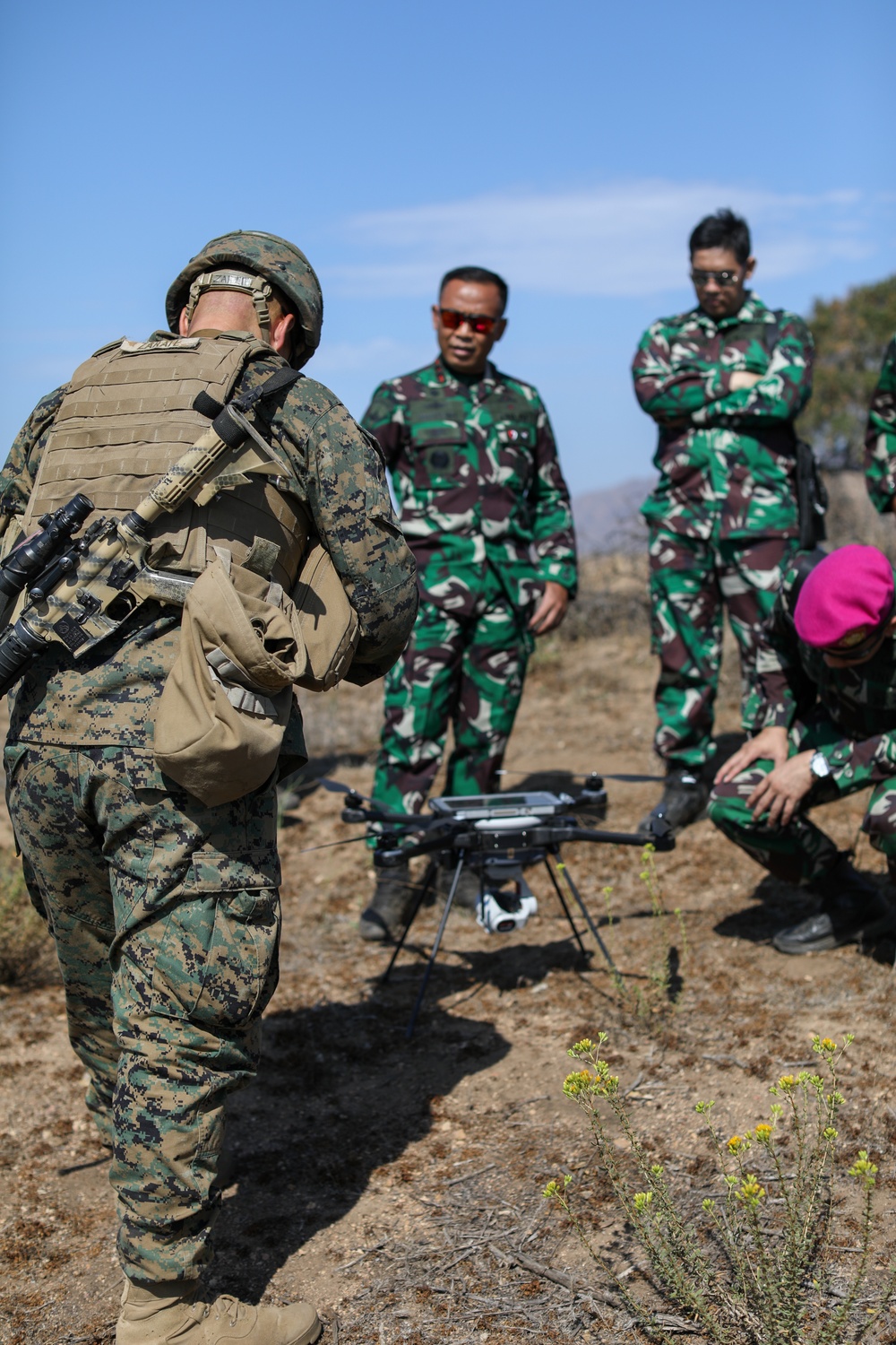 Indonesian military leaders visit 1st Marine Division for a military exchange