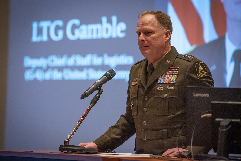 Lieutenant General Gamble speaking