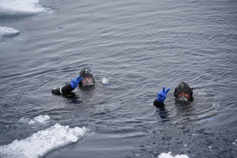 Coast Guard Cutter Healy crew member operations, during the first part of their Northwest Passage Deployment