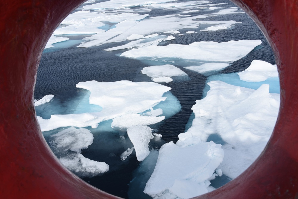 Coast Guard Cutter Healy crew member operations, during the first part of their Northwest Passage Deployment