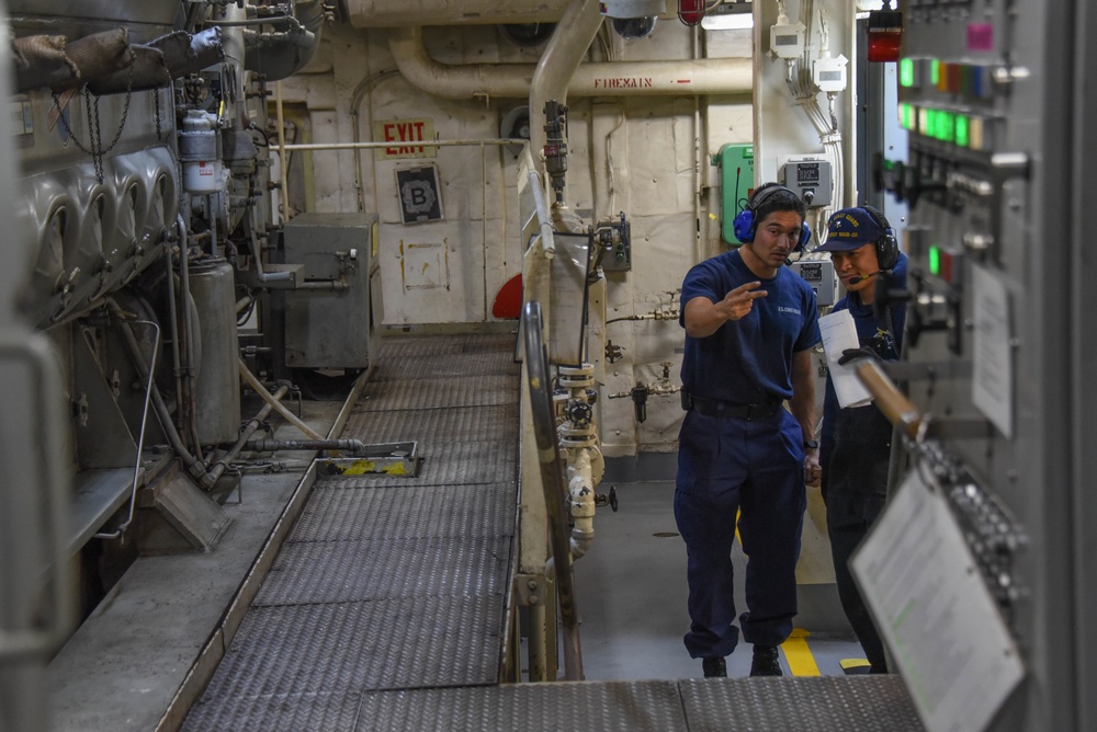 Coast Guard Cutter Healy crew member operations, during the first part of their Northwest Passage Deployment