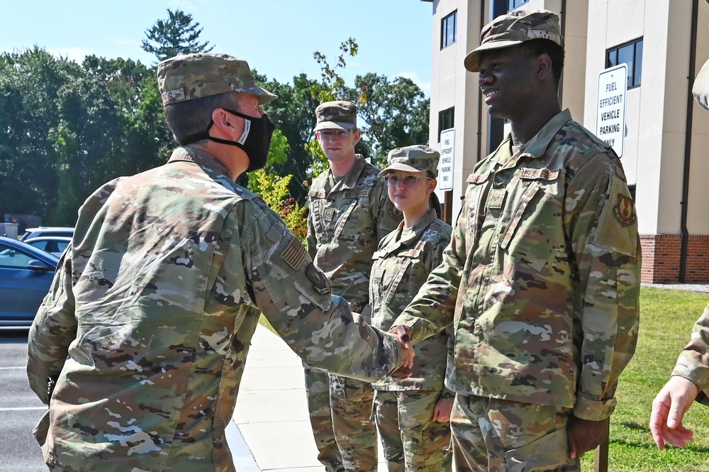 AFLCMC leadership meet with Hanscom personnel