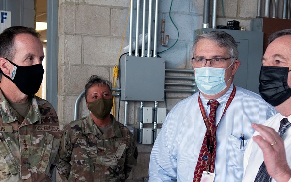 Morris meets with Hanscom personnel