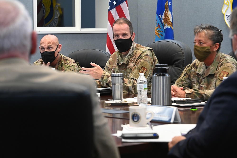 AFLCMC leadership meet with Hanscom personnel