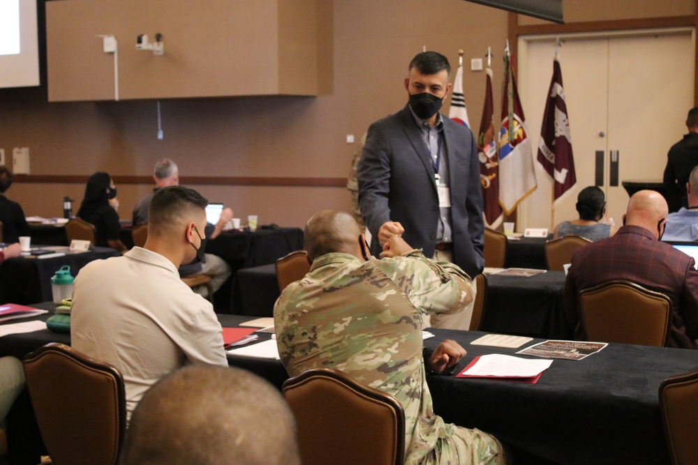 Leaders from 65th Medical Brigade participate in commander's conference