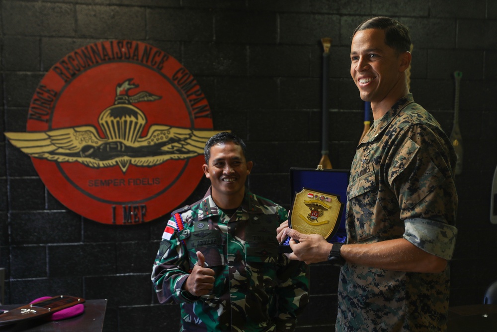 Indonesian Marines visit 1st Marine Division for a military exchange
