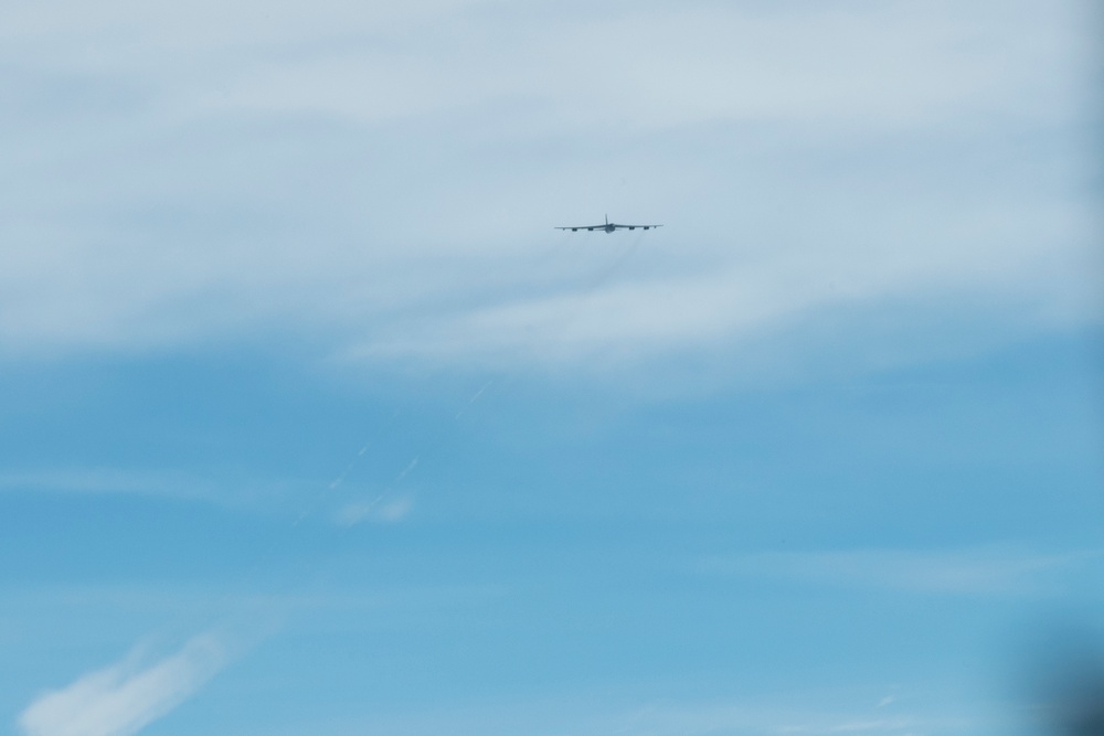 Two U.S. B-52s conducts operations in Pacific