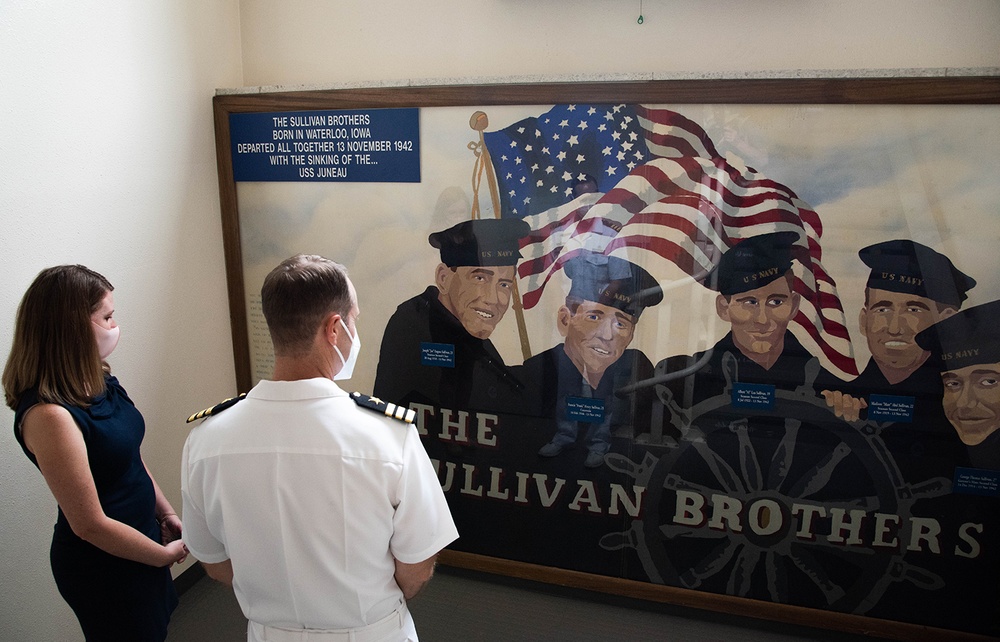 USS The Sullivans and the Sullivans Elementary School hold gift exchange