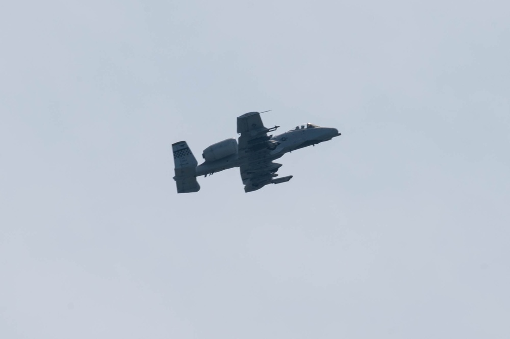 An A-10 Thunderbolt II &quot;Warthog&quot; takes off at Osan Air Base