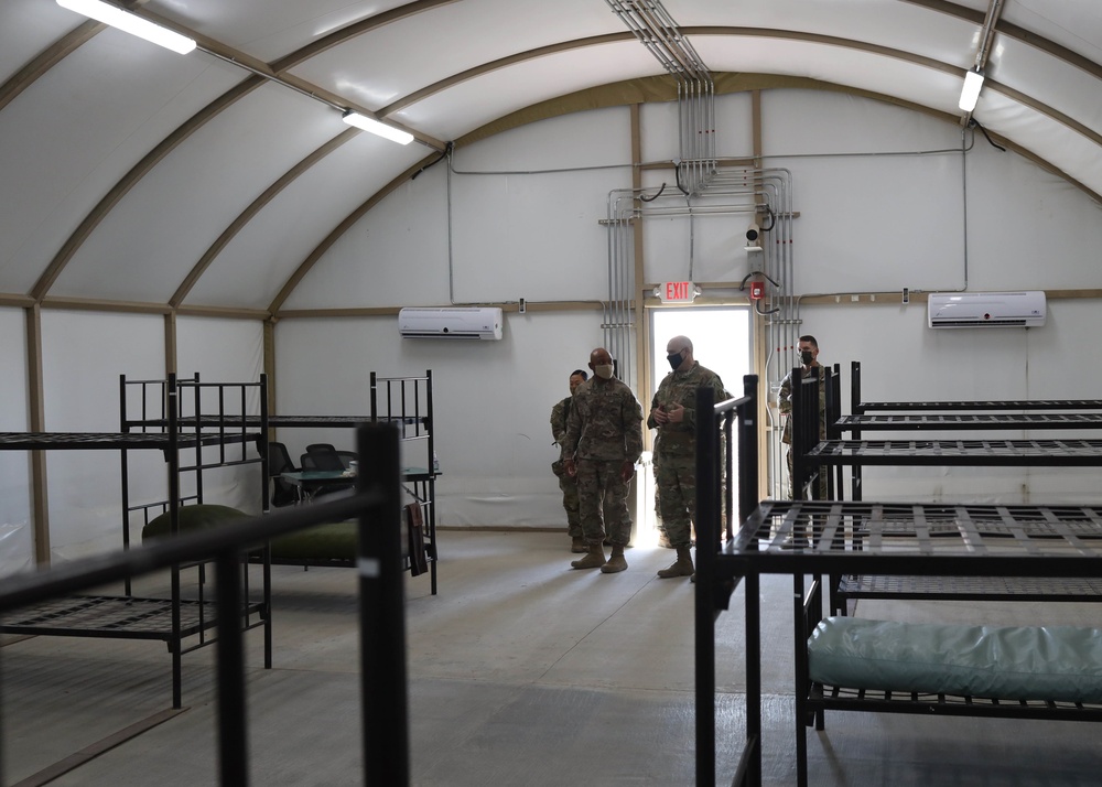 1st TSC commanding general visits Camp Arifjan’s Theater Confinement Facility