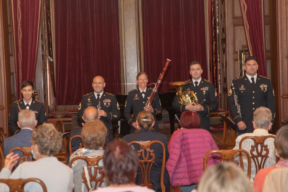 USAREUR-AF Band &amp; Chorus plays at Peles Castle for their Stronger Together tour.