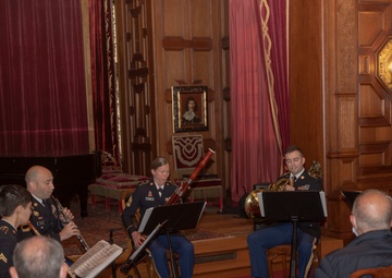 USAREUR-AF Band &amp; Chorus plays at Peles Castle for their Stronger Together tour.