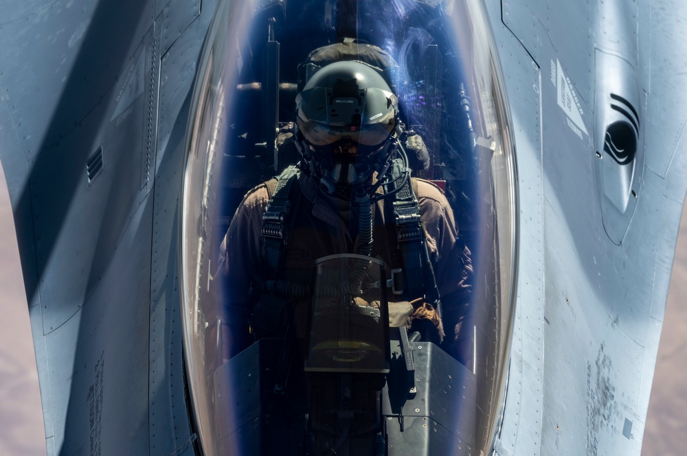 349th EARS refuels Belgian F-16s