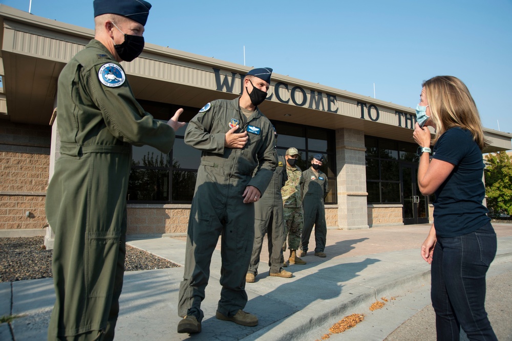 Boise Mayor, Lauren McLean, visits Mountain Home Air Force Base