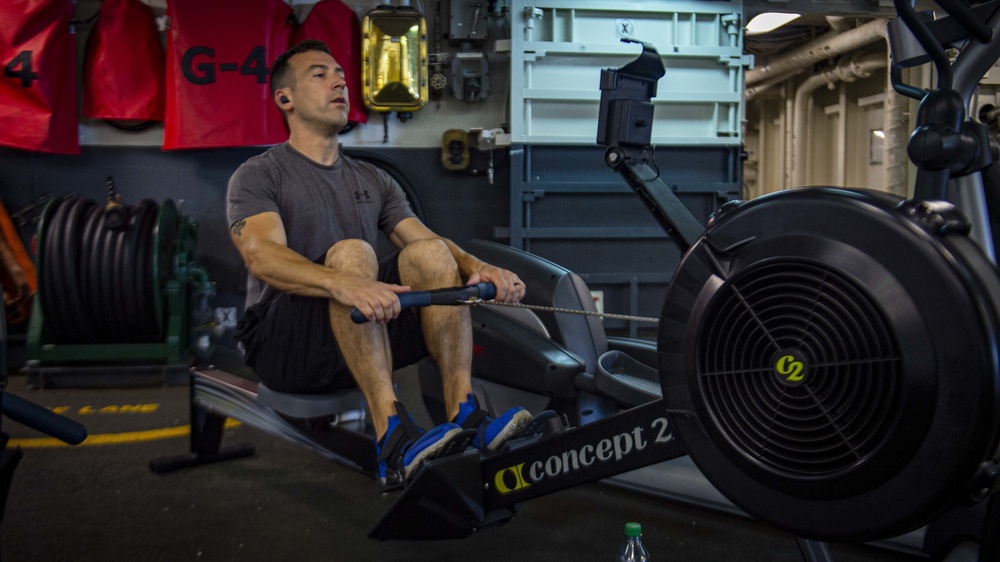 GHWB Sailors Prepare for Physical Fitness Assessment