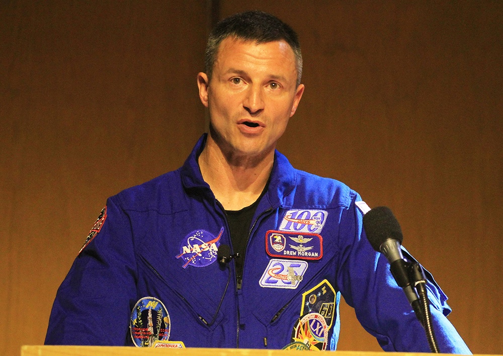 NASA astronaut Morgan provides words of wisdom to cadets