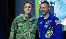 NASA astronaut Morgan provides words of wisdom to cadets