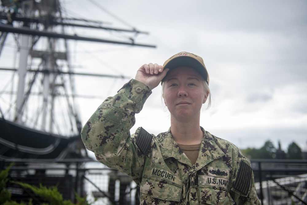 HM3 McCuen earned her basic interpretive historian qualification