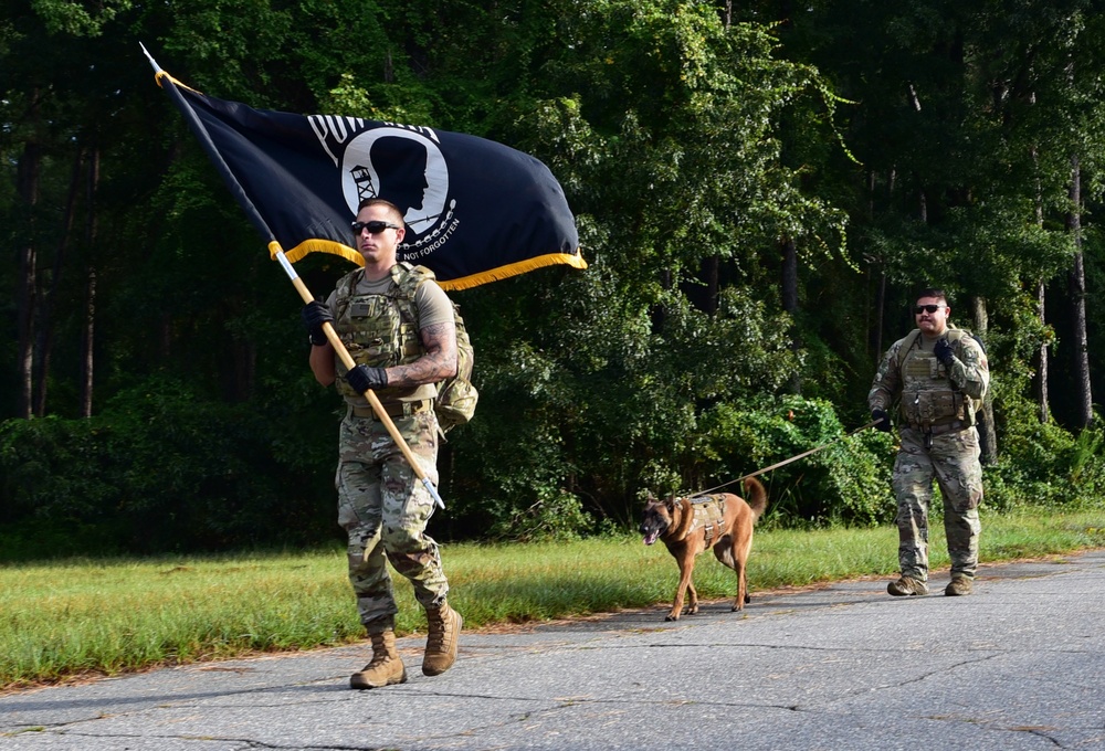 MWD honor POW/MIA during ruck