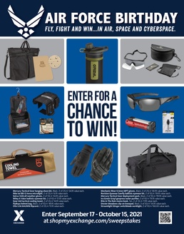 Exchange Celebrates Air Force’s 74th Birthday with $9,000 in Tactical Gear Giveaways