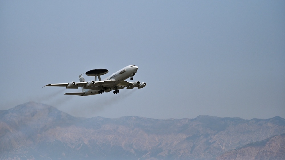 E-3 Sentry touch and go at Hill AFB