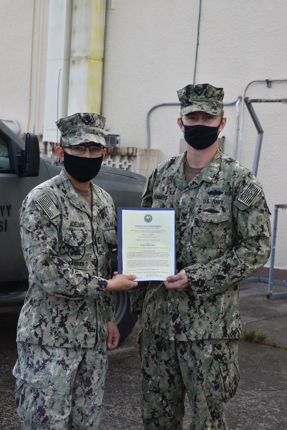 CM2 Summers Meritoriously Advanced to Petty Officer 2nd Class.