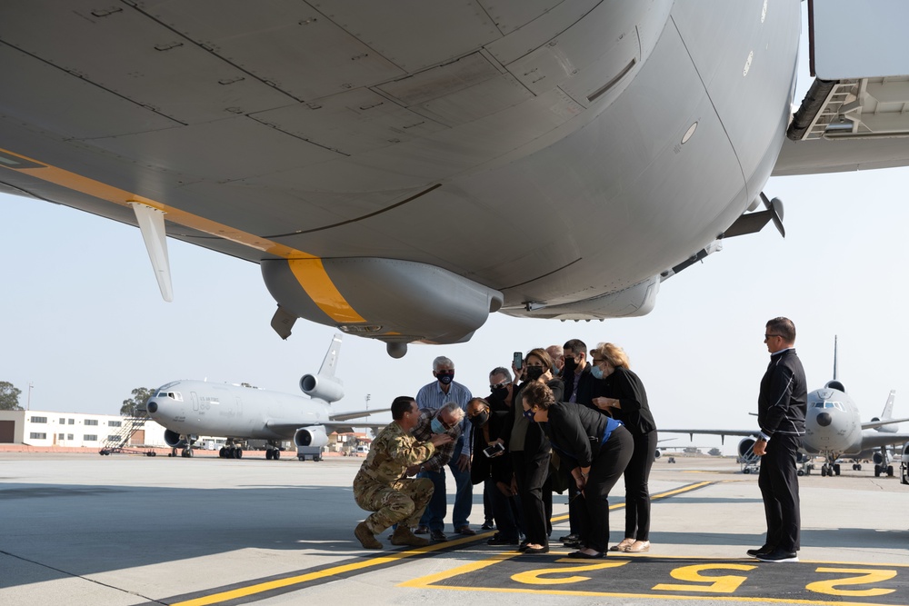 Travis AFB community leaders KC-46A Pegasus orientation flight