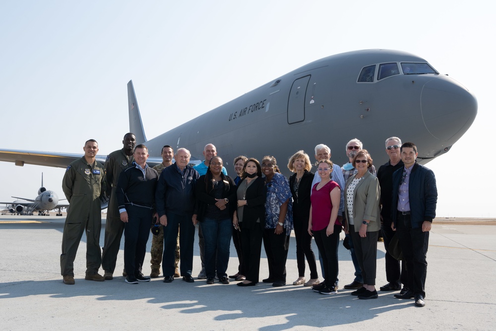 Travis AFB community leaders KC-46A Pegasus orientation flight