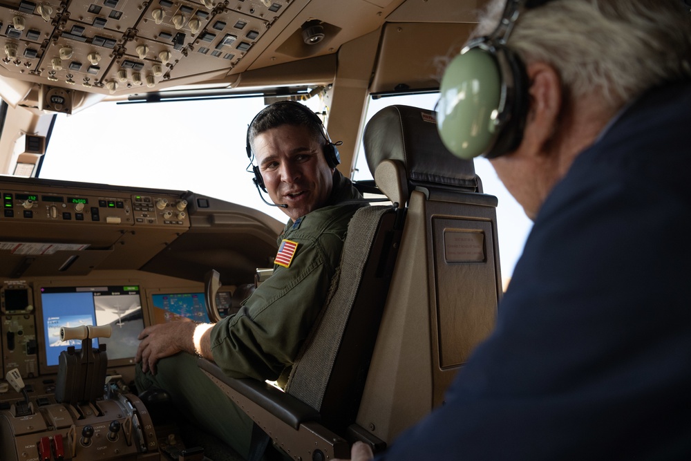 Travis AFB community leaders KC-46A Pegasus orientation flight