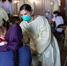 Afghan evacuees receive COVID-19 testing at Fort Bliss' Doña Ana complex