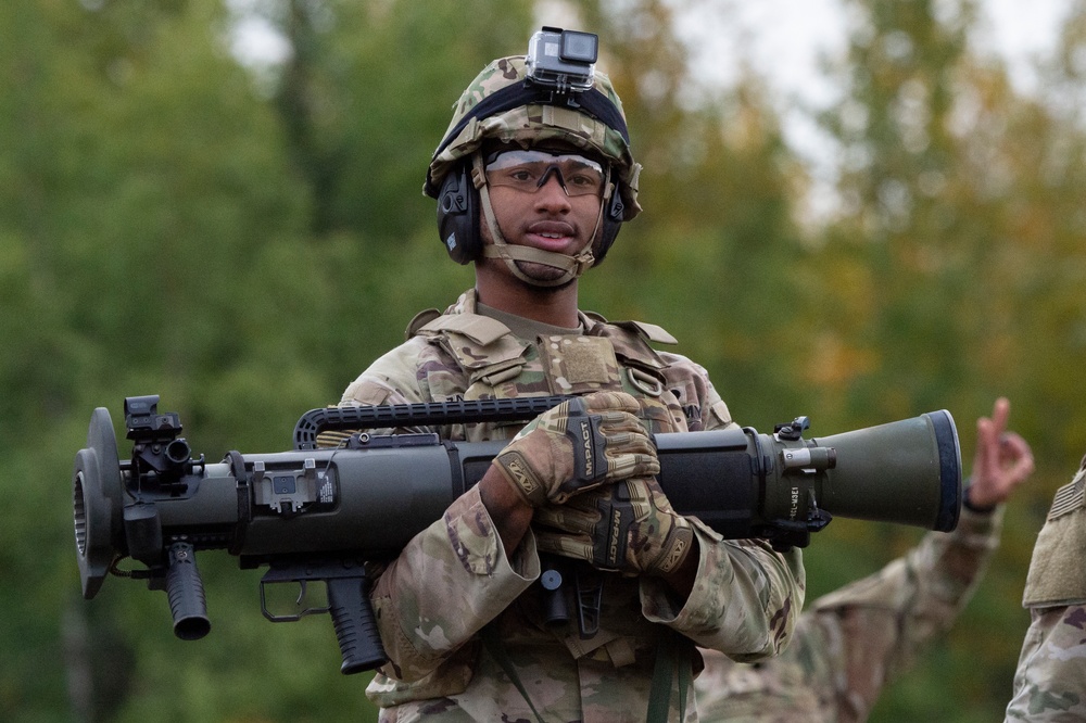 ‘3 Geronimo’ paratroopers fire anti-armor weapons at JBER