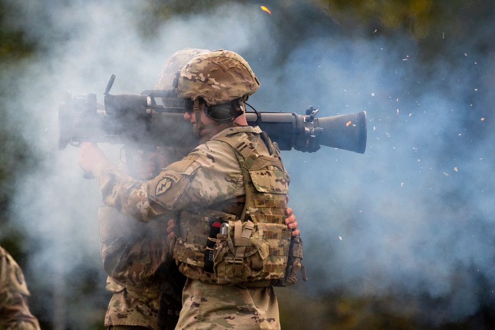 ‘3 Geronimo’ paratroopers fire anti-armor weapons at JBER