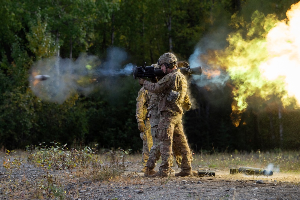 ‘3 Geronimo’ paratroopers fire anti-armor weapons at JBER