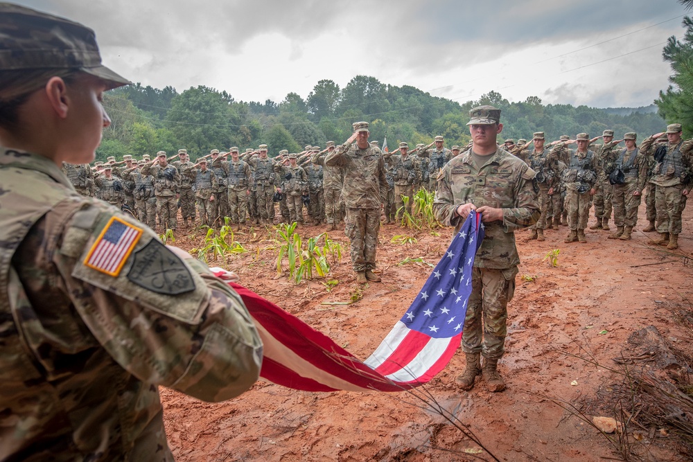 Folding the flag