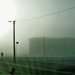 Foggy morning of barracks construction at Fort McCoy
