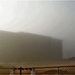 Foggy morning of barracks construction at Fort McCoy