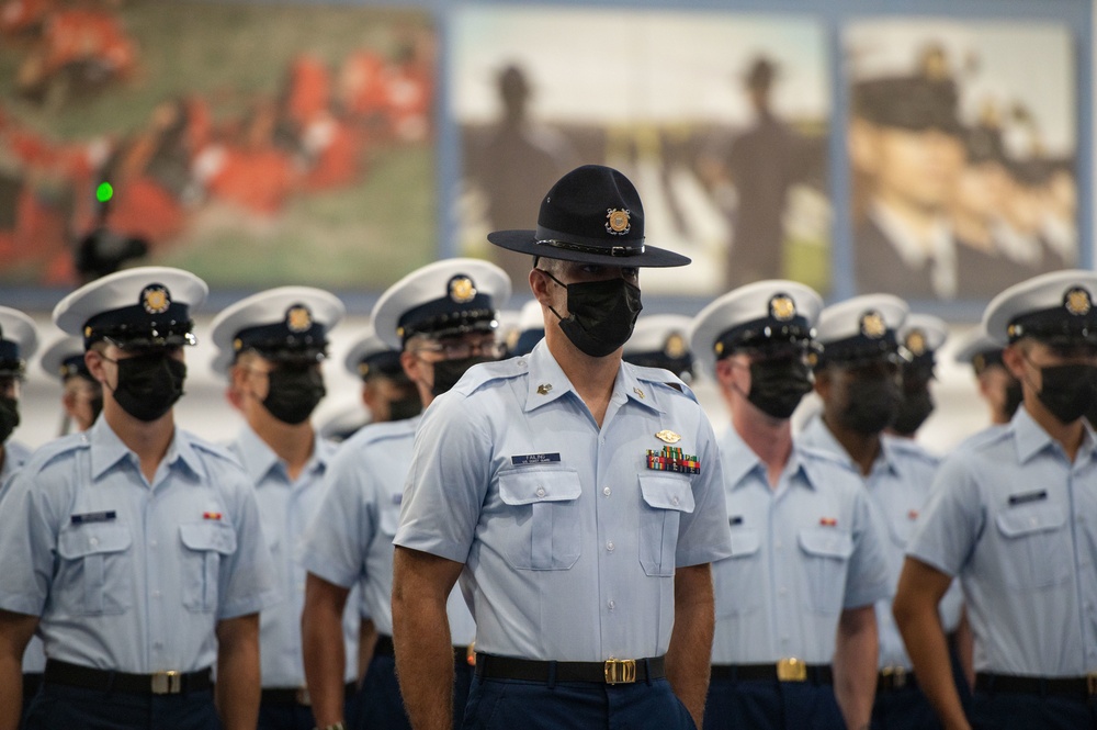 Recruits from Bravo-201 graduate Coast Guard boot camp