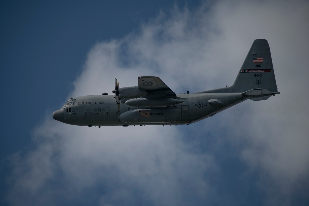 C-130H flying at the 179th Airlift Wing