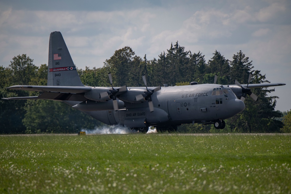 C-130H flying at the 179th Airlift Wing