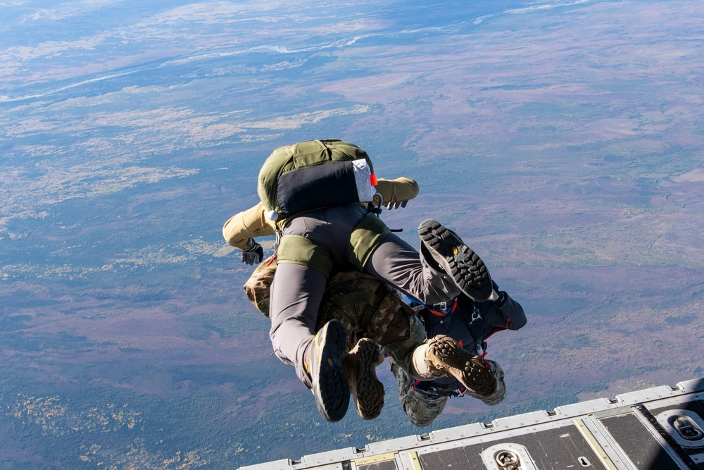 212th Rescue Squadron conducts tandem jump