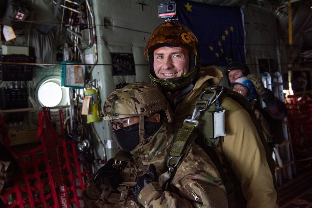 212th Rescue Squadron conducts tandem jump