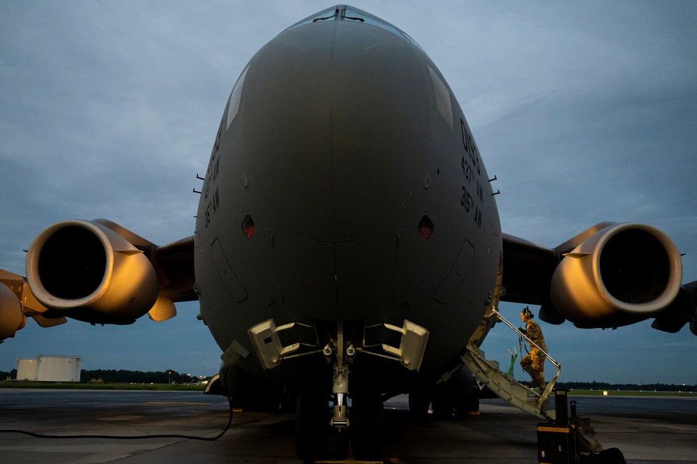 15th Airlift Squadron Executes Night Proficiency Mission