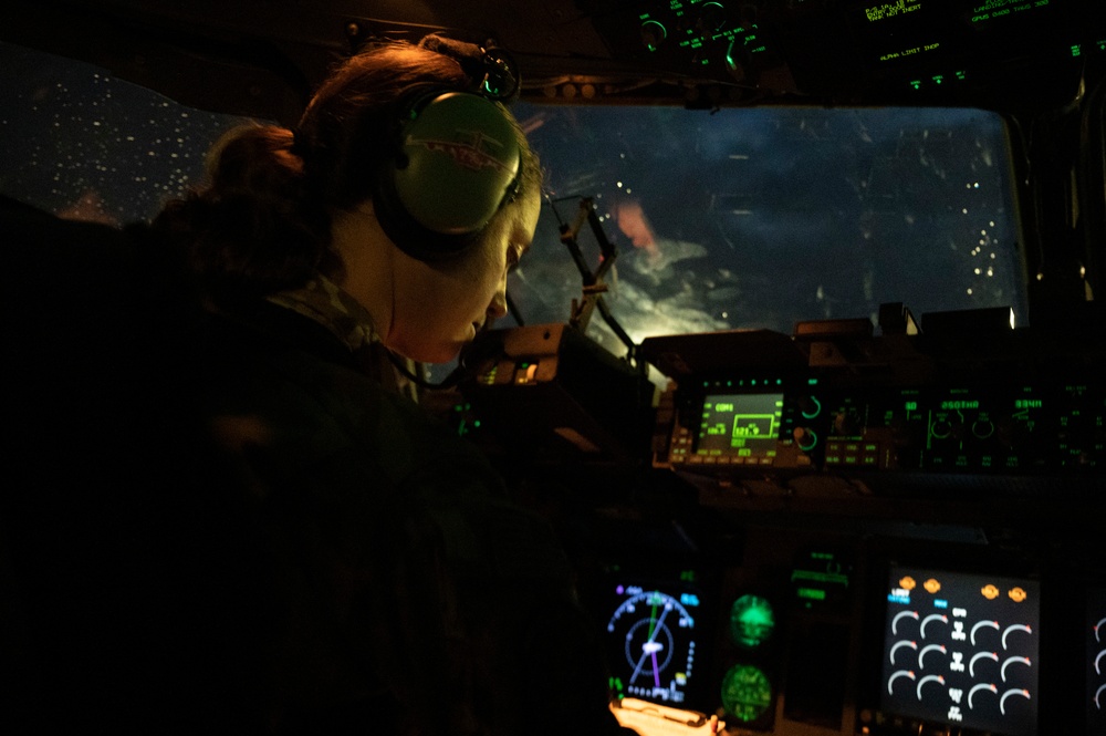 15th Airlift Squadron Executes Night Proficiency Mission