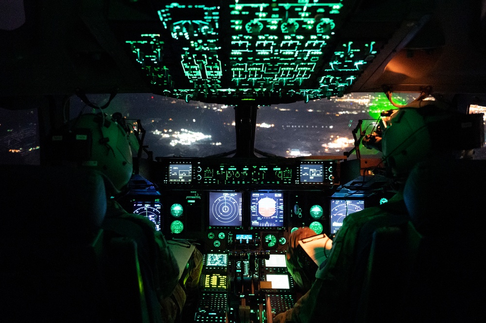 15th Airlift Squadron Executes Night Proficiency Mission