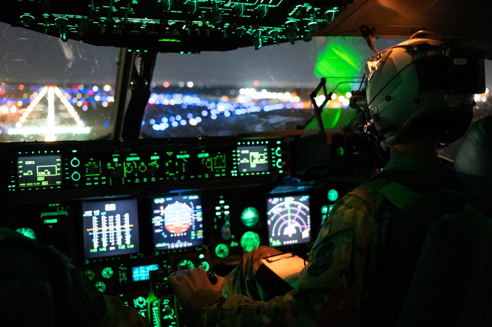 15th Airlift Squadron Executes Night Proficiency Mission