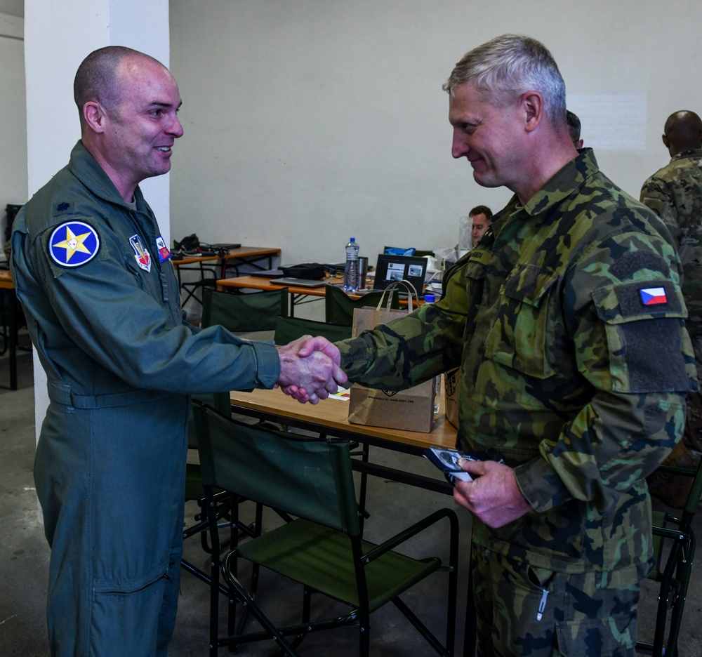 221 LtBVr UAV Battalion visits 147 Attack Wing Ops during Ample Strike 2021