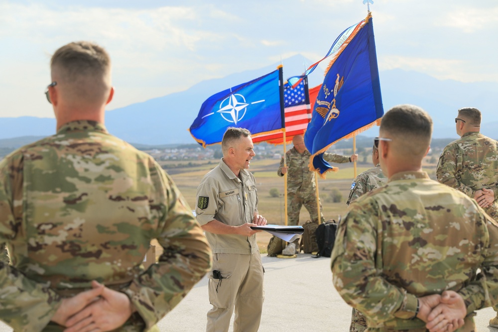 Austrian Army Brigadier General Günther Schöpf visits Camp Bondsteel to Present Commendation Letters