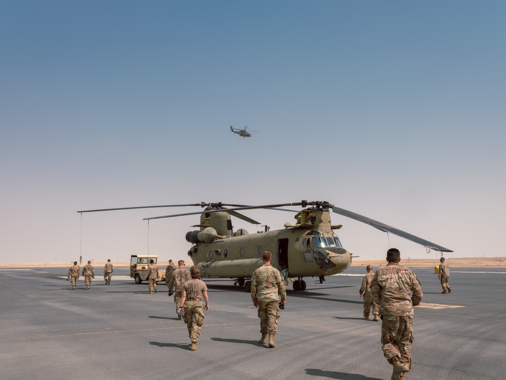 640th ASB CH-47 Chinook Orientation Flight