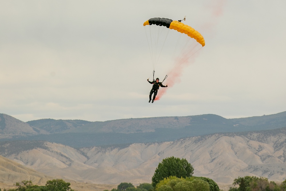 U.S. Army Golden Knights jump in Colorado
