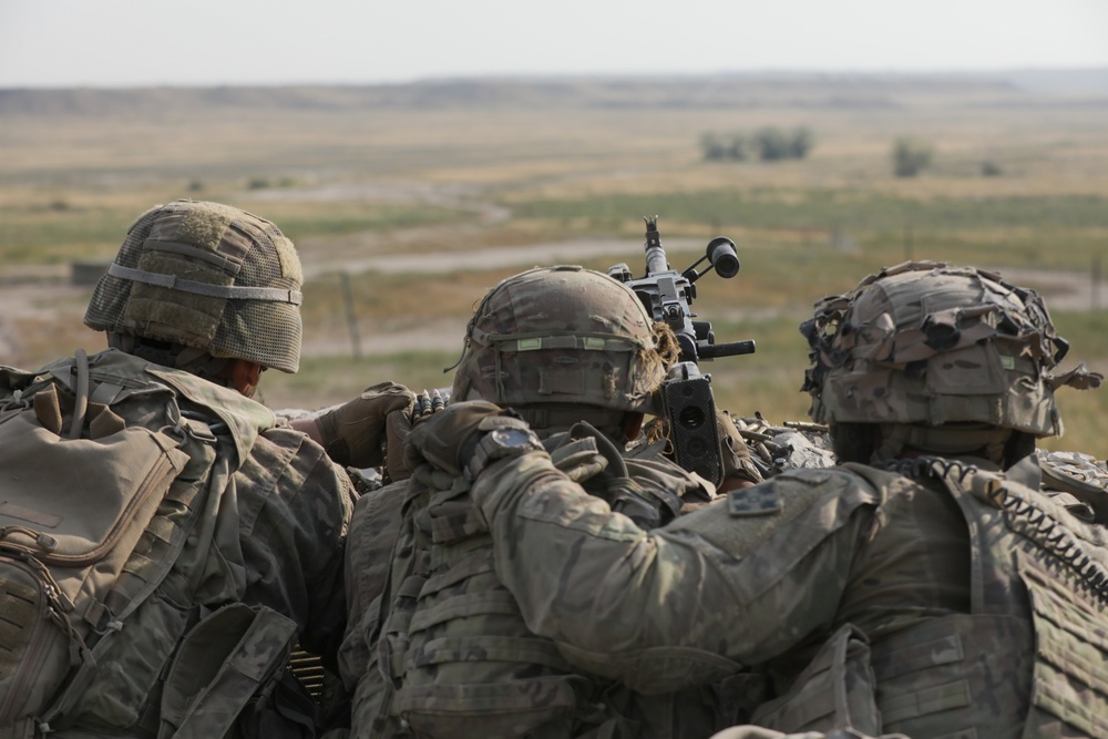 Support by fire emplaces during Platoon Live Fire